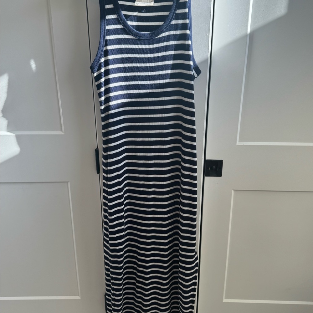 Universal Thread Navy and White Striped Jersey Maxi Dress XL​​